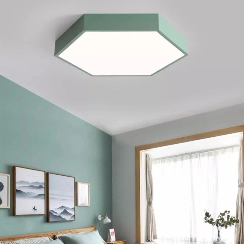 Axya Hexagonal LED Ceiling Chandelier for Nordic Modern Indoor Lighting