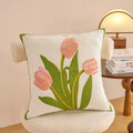 Axyaa Floral Embroidery Pillowcase 45x45: Home Decor Cushion Cover Sofa Headboard