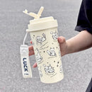Snowman Cat Stainless Steel Insulated Water Cup by Axyaa - Cute Thermos Bottle