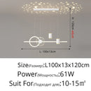 Axyaa Starry Sky LED Ceiling Chandelier for Modern Living Room Bedroom Home Decor