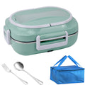 Axyaa Electric Heating Lunch Box 1L Warmer Container 110V 220V 24V 12V