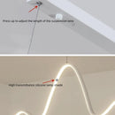 Axyaa Modern Wave Line LED Kitchen Island Chandelier