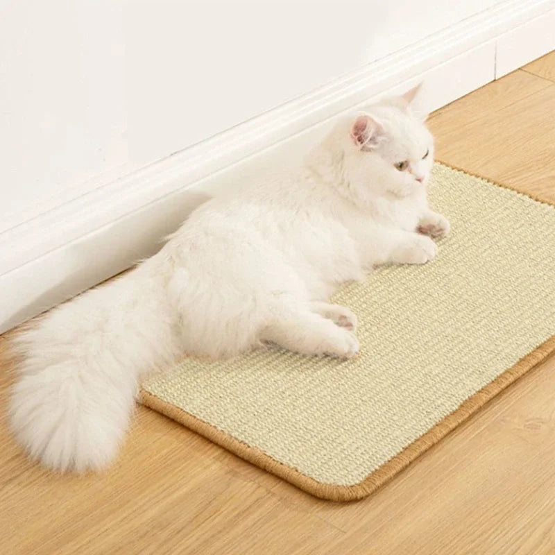 Axyaa Sisal Cat Scratching Mat: Natural, Wear-Resistant Backrest for Furniture Protection