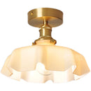 Axyaa Milky Glass LED Ceiling Lamp Modern Indoor Lighting for Living Room