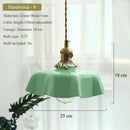 Axyaa Glass Pendant Light E27 Base Adjustable Ceiling Lamp for Living Room