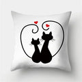 Cute Cat Cushion Cover 45x45cm - Axyaa Home Decor Pillowcases