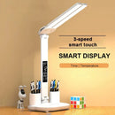 Axyaa LED Desk Lamp: Dimmable 2 Heads, 180° Rotate, Foldable, Eye Protection