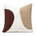 Embroidered Tufted Cushion Cover in Neutral Tones by Axyaa