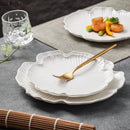 Axyaa Flower Ceramic Steak Plate Serving Pasta Dessert Molecular Cuisine Restaurant Supplies