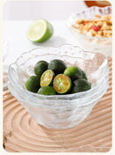 Axyaa Glass Bowl & Salad Plate Set - Creative Household Fruit Plate & Dessert Bowl