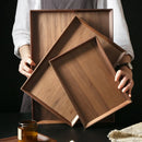 Axyaa Japanese Black Walnut Tea Tray & Dinner Plate for Home Décor & Serving