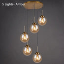 Axyaa Glass Ball LED Pendant Chandelier for Home Lighting Decoration