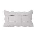 Axyaa Off-White Leather Stitching Cushion Pillow - Nordic Light Luxury Villa Model Console Pillow