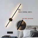 Axyaa Black Aluminum Strip Wall Sconce Dimmable LED Wall Lamp