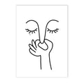 Axyaa Abstract Humour Woman Canvas Print Wall Art Bathroom Decor