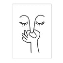Axyaa Abstract Humour Woman Canvas Print Wall Art Bathroom Decor