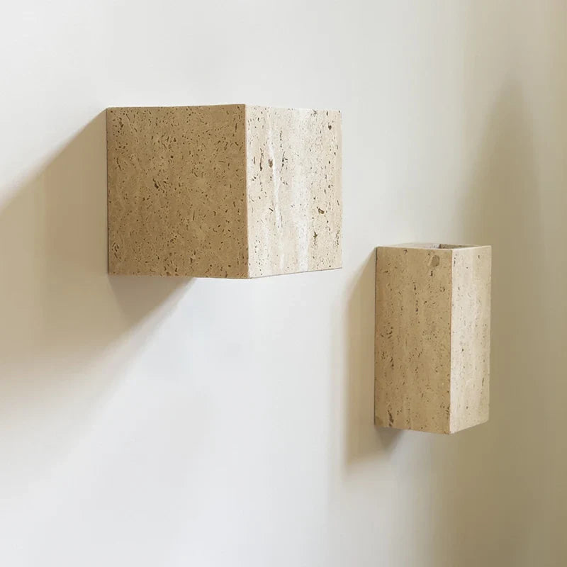 Axyaa LED Travertine Stone Wall Lamp for Indoor Living Room Decoration
