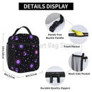 Axyaa Neon Purple Sun Moon Insulated Lunch Bag Cooler Thermal Tote for Work & Picnic