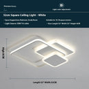 Axyaa LED Ceiling Light: Modern White Black Chandelier for Home Lighting