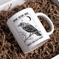 Axyaa Crow Ceramic Coffee Mug Black Bird Lover Birthday Gift Office Tea Cup