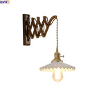 Axyaa Ceramic Walnut Wall Light Fixture Modern Style Bedroom Living Room Lamp