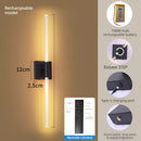 Axyaa Rechargeable LED Wall Light 3-Color Dimmable Touch Remote - Bedroom Living Room Hallway