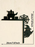 Axyaa Halloween Ghost & Spider Web Wooden Door Corner Decor