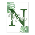 Axyaa Jungle Animal Custom Name Canvas Wall Art for Kids Room