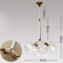 Axyaa Nordic Glass LED Chandelier | Starry Design for Home Decor | Ceiling Light
