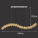 Axyaa Crystal Chandelier, Modern Bedroom Ceiling Light, Luxury Living Room Pendant Lamp