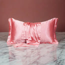 Axyaa Solid Color Silk Pillowcase Set - Queen Size 48x74cm