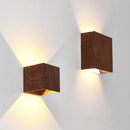 Axyaa LED Walnut Wall Light for Living Room, Bedroom, or Corridor