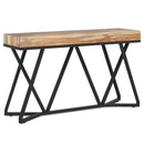 Axyaa Farmhouse Console Table 55 Inches, Wood Entryway Table with Metal Base