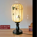 Axyaa Medieval Fabric Lanterns Table Lamp Hand-Drawn Traditional Decor Bedside Study Desk Light