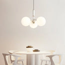 Axyaa Modern White Glass Chandelier LED Suspension Lamp