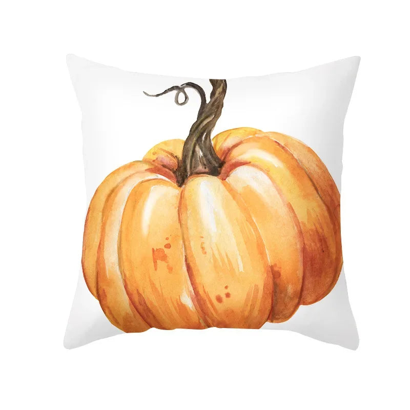 Maple Pumpkin Autumn Pillowcase Sofa Seat Cushion Cover by Axyaa