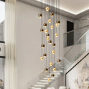 Axyaa Modern Home Stair Chandelier Living Room Dining Room Interior Lighting