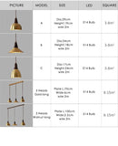 Axyaa Metal Wood Pendant Light: Modern Nordic Artistic Dining Room Lamp