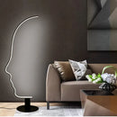 Axyaa Nordic Designer Human Face Art Floor Lamp for Modern Minimalist Living Room