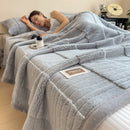 Axyaa Soft Velvet Double-Sided Fleece Blanket & Pillowcase Set for Warmth & Luxury
