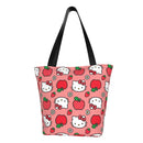 Axyaa Hello Kitty Tote Bag: Cute Kawaii Cartoon Top Handle Zipper Bag for Women