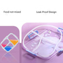 Axyaa 800ml Stainless Steel Cartoon Lunch Box Spoon Leak-Proof Bento for Kids & Office