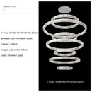 Axyaa Luxury Crystal Pendant Lights Gold/Chrome Circles Hanging Lamp