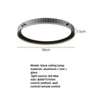 Axyaa Modern LED Ceiling Light: Black Acrylic, Living Room, Bedroom, Kitchen Lighting