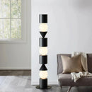 Axyaa Black White LED Floor Lamp: Modern Mood Lights for Home Decor