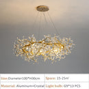 Axyaa Luxe Branch Crystal Glass Chandeliers for Living & Dining Rooms
