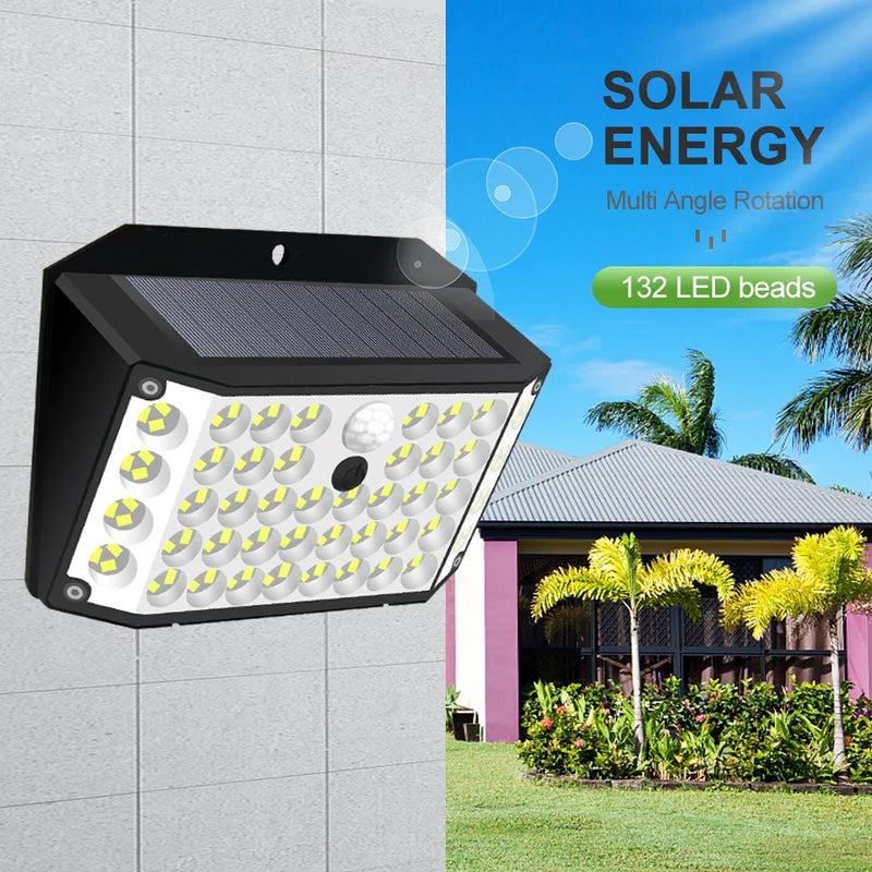 Axyaa Solar Motion Sensor Wall Light with 3 Modes for Garden, Yard, Garage