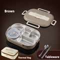 Axyaa Stainless Steel Insulated Bento Lunch Box Set with Bag - Office, School, Commercial