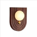 Axyaa Alabaster Round LED Wall Lamp for Bedroom Decor & Lighting