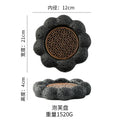 Axyaa Smoked Barbecue Planet Bowl - Volcanic Stone Coal Plate Concept Tableware